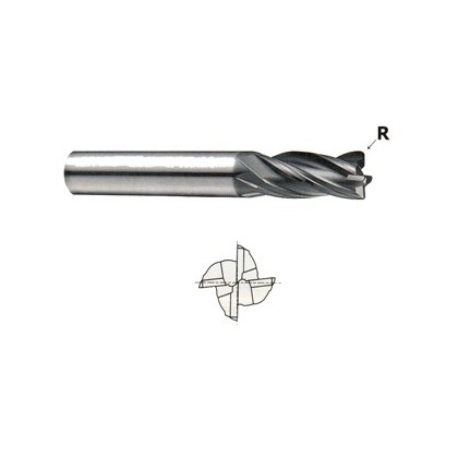 YG1-EMD49040 - 5/8 x 5/8 x 1-1/4 x 3-1/2 x R.035 - V7 Mill Steel 4 Flute Corner Radius Regular Length Flat Carbide End Mill