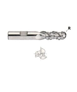 YG1-EP12110C - 1-1/4 x 1-1/4 x 2 x 4-1/2 - 3 Flute 42 Degree Helix Regular Length Ball Nose Rougher For Aluminium T-15 Ticn Coated