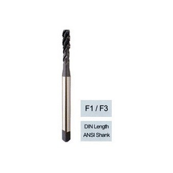 YG1-F1285 - M5 - 0.8, D5 - 2 Fluted Metric Spiral Fluted Modified Bottoming Bright Finish Din Oal Ansi Shank For Aluminium Alloys Or Die Cast Aluminium