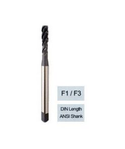 YG1-F3315 - M6 - 1.0, D5 - 2 Fluted Metric Spiral Fluted Modified Bottoming Hardslick Coated Din Oal Ansi Shank For Aluminium Alloys Or Die Cast Aluminium