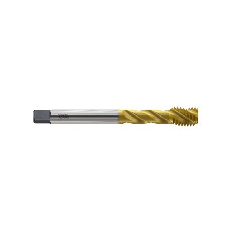 YG1-G1605 - 9/16 - 12, H5 - 3 Flute Spiral Fluted Modified Bottoming Din Length Ansh Shank Tin Coated Tap For Multi Purpose