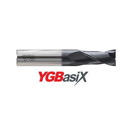 YG1-G9H85025N - 25/64 x 7/16 x 1 x 2-3/4 - Ygbasix Carbide 2 Flute 30Deg. Helix Regular Length E/M Coated