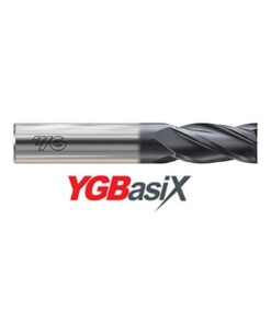 YG1-G9H88014N - 7/32 x 1/4 x 5/8 x 2-1/2 - Ygbasix Carbide 4 Flute 30Deg. Helix Regular Length E/M Coated