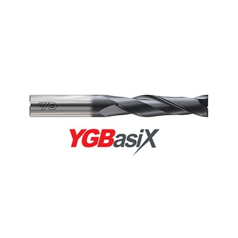 YG1-G9H91024N - 3/8 x 3/8 x 1-1/8 x 3 - Ygbasix Carbide 2 Flute 30Deg. Helix Long Length E/M Coated