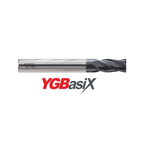 YG1-G9H92024N - 3/8 x 3/8 x 1-1/8 x 3 - Ygbasix Carbide 4 Flute 30Deg. Helix Long Length E/M Coated