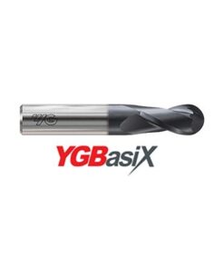 YG1-G9I02018N - 9/32 x 5/16 x 3/4 x 2-1/2 - Ygbasix Carbide 2 Flute 30Deg. Helix Regular Ball E/M Coated