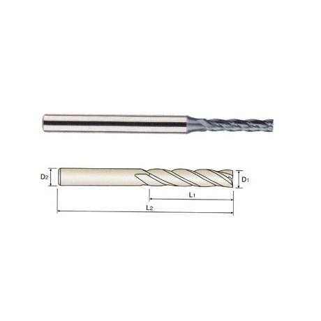 YG1-GMF27944 - 1/2 x 1/2 x 2-3/8 x 6 - 4G Mill 4 Flute 30 Degree Helix Long End Mill