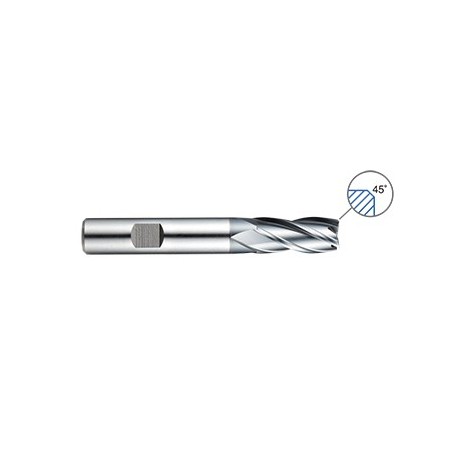 YG1-GYG66048 - 3/4 x 3/4 x 1-5/8 x 3-7/8 - Only One Pm60 4 Flutes Multiple Helix Center Cut Regular Length End Mill