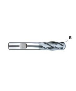YG1-GYG67040 - 5/8 x 5/8 x 1-5/8 x 3-3/4 - Only One Pm60 4 Flutes 30 Degree Helix Ball Flat Shank Regular Length End Mill