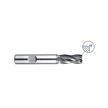 YG1-GYG68048 - 3/4 x 3/4 x 1-5/8 x 3-7/8 - Only One Pm60 4 Flutes 30 Degree Helix Roughing (Fine) Center Cut End Mill