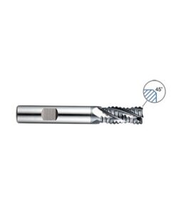YG1-GYG70016 - 1/4 x 3/8 x 5/8 x 2-7/16 - Only One Pm60 3 Flutes 30 Degree Helix Roughing (Coarse) Center Cut End Mill