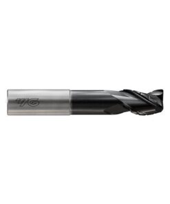 YG1-JAI39906 - 1/2(R.06) x 1/2 x 5/8(3-3/8) x 5 - Alu-Power Hpc 3 Flute 37Deg. Helix Extended Length Chip Breaker Corner Radius Coated E/M