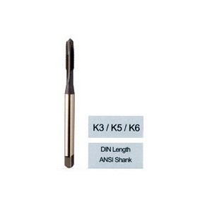 YG1-K6616 - M16 - 1.5, D6 - 3 Flute Spiral Pointed Plug Din Length Ansi Shank Hardslick Coated For Stainless Steels Upto 28Hrc - Metric