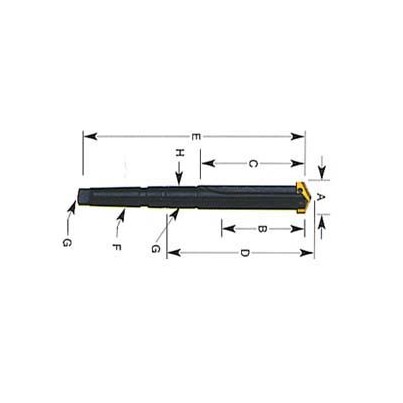 YG1-P01253 - 1*3/16 - 1*3/8 #3, SERIES 2.5 - Taper Shank & Straight Flt Short Length Spade Drill Holder