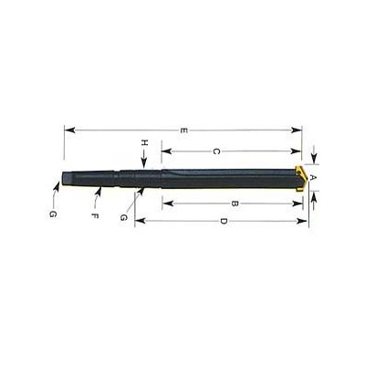YG1-P03253 - 1*3/16 - 1*3/8 #3, SERIES 2.5 - Taper Shank & Straight Flt Standard Length Spade Drill Holder