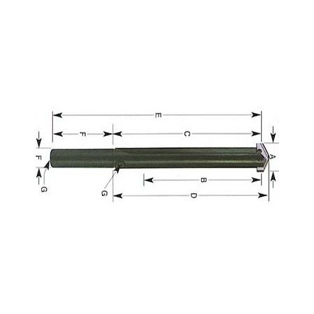 YG1-P15404 - 4, 1-1/2 x 10-1/2 - Straight Shank & Straight Flute Standard Length Spade Drill Holder