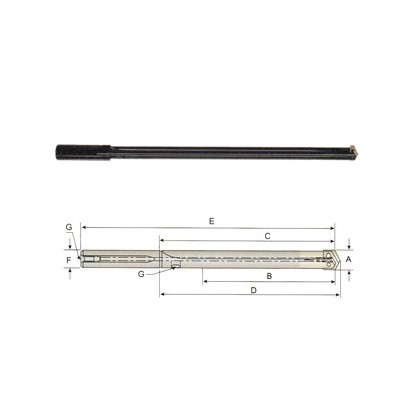 YG1-P17051 - 0.5, 3/4 x 10-3/16 - Straight Shank & Straight Flute Long Length Spade Drill Holder