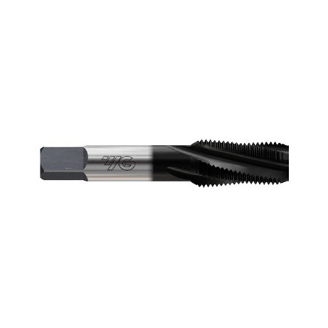 YG1-Q6200 - 1/8 - 27 LG SHK - 4 Flute Spiral Fluted Pipe Tap 15 Deg Helix Hp Npt/F Hardslick Coated