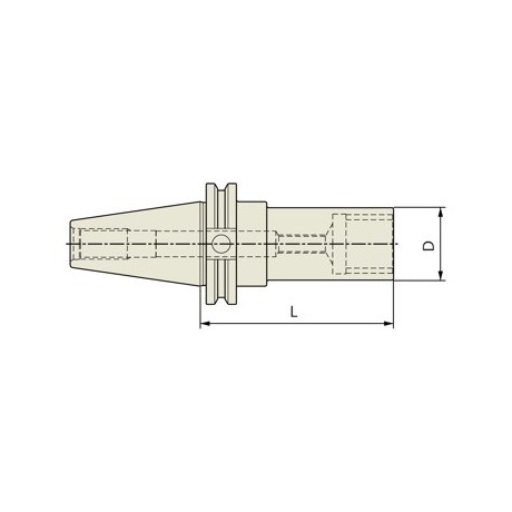YG1-QL017 - 1-1/4 - V50 1-1/4 Semi-Flush Mill Holder