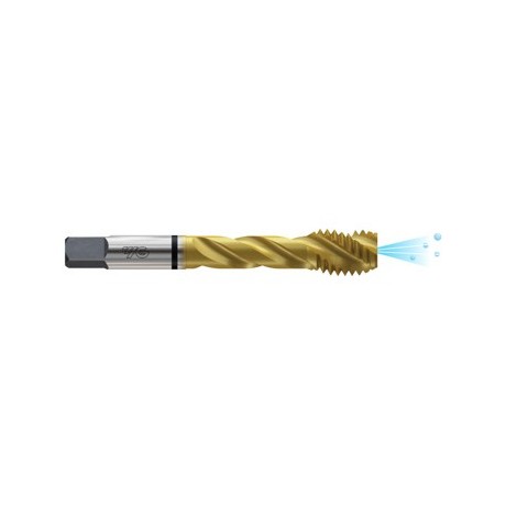 YG1-T6525N - 7/16-14 UNC GH5 - Hss-Ex Combo Modi Spiral Flute Tap Internal Coolant Tin Coated