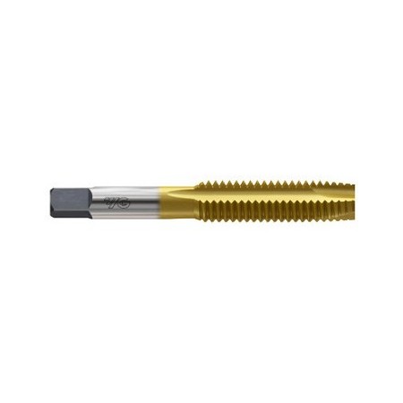 YG1-T8217133 - M2 x 0.4 D3 44.0L - 2 Flute Hss Spiral Pointed Plug Style Tin Coated Tap For General Purpose - Metric