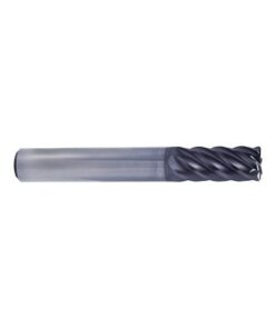YG1-UGMG22839 - 3/4(R.250) x 3/4 x 2-1/4 x 5 - V7 Plus A 6 Flute 45 Degree Helix Corner Radius Plain Shank End Mill