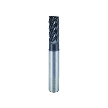 YG1-UGMH09806 - 1/2(R.125) x 1/2 x 5/8 x 3-3/8 x 5 - V7 Plus A 6 Flute 45 Degree Helix Corner Radius Extended Neck End Mill
