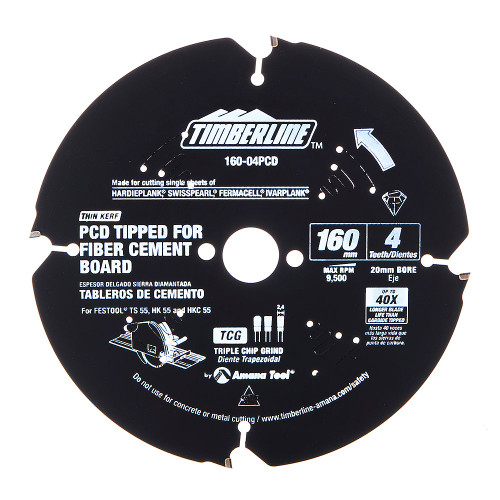 Timberline 160-04PCD 160mm X4T PCD TIP SAW BLADE