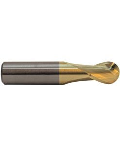 M.A. Ford 56628 5/8 2 FLUTE STUB BALL TI 5/8 (.6250) x 3/4 x 3 TuffCut GP TiN