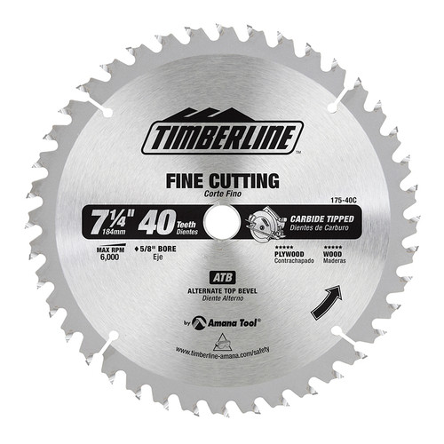 Timberline 175-40C  7-1/4"X 40T CARDED