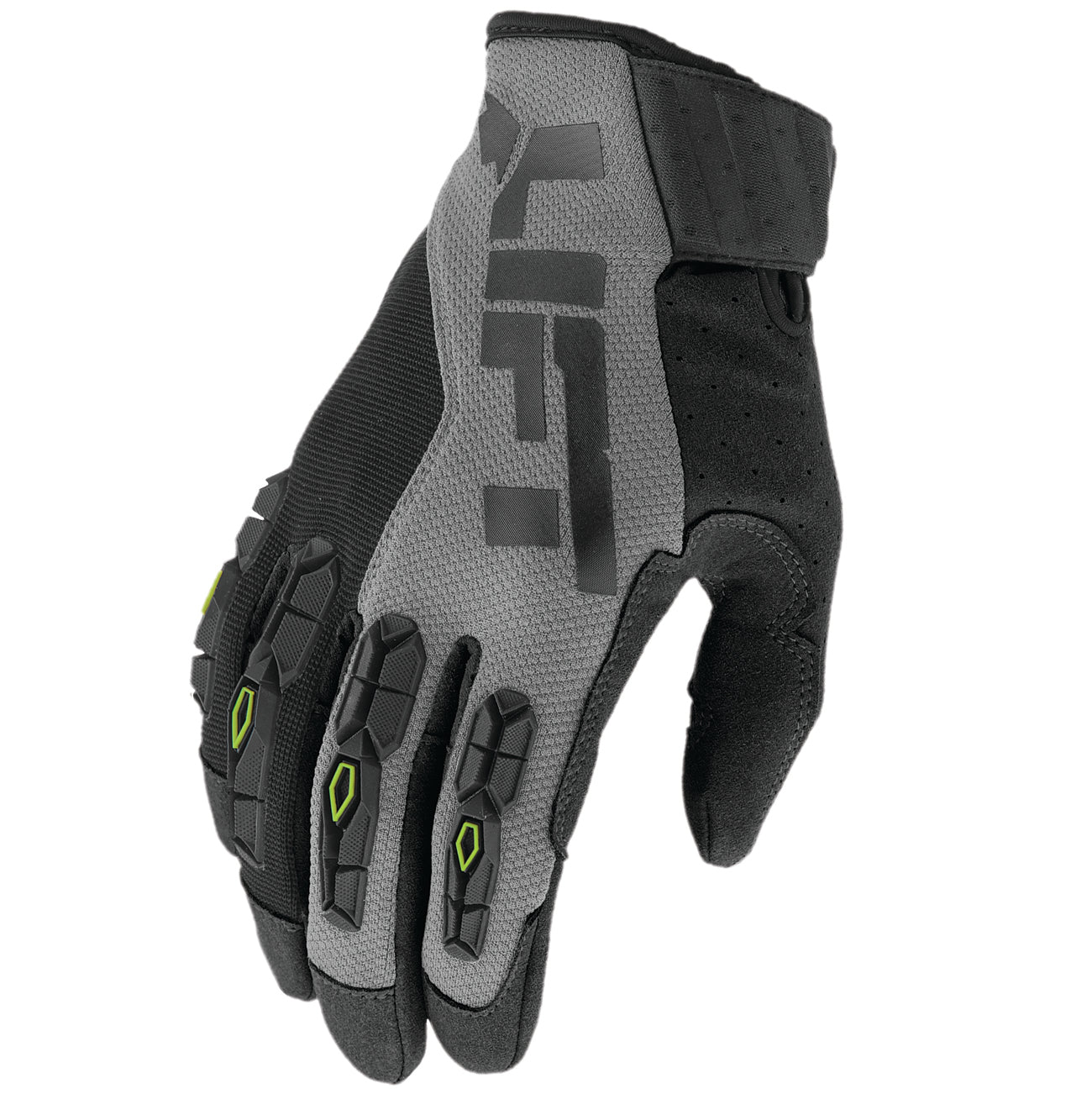 GRUNT Glove (Grey/Black)- Synthetic Leather with TPR Guards