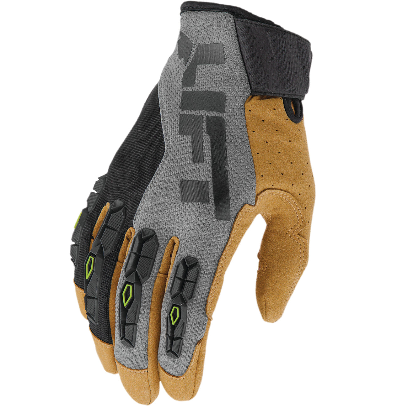 HANDLER Glove (Grey/Black)- Dual Layer Fused Silicone Palm/Fingers