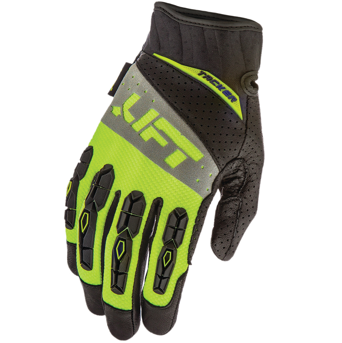 TACKER Glove (Hi-Viz)- Genuine Leather Anti-Vibe