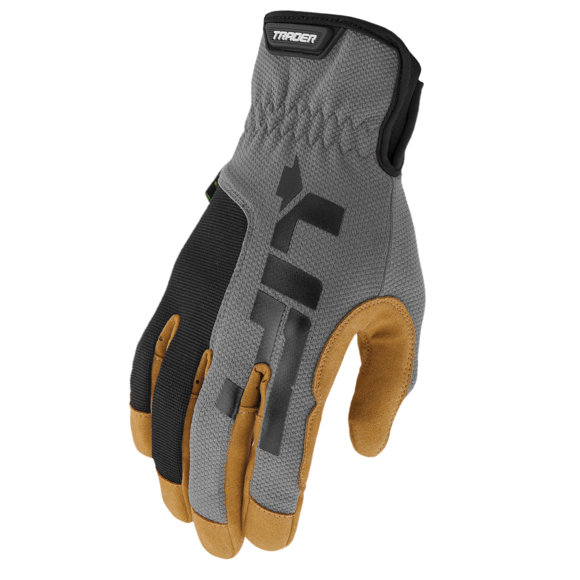 TRADER Glove (Grey)- Slip On/Off Cuff
