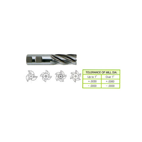 YG1-70297CF - 1/4 x 3/8 x 5/8 x 2-7/16 - 3 Flute Regular Length Fine Pitch Rougher Tialn-Futura Coated 8% Cobalt