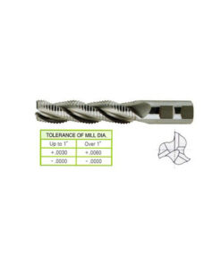YG1-67359CN - 3/4 x 3/4 x 3 x 5-1/4 - 3 Flute Long Length Se Hi-Helix Rougher Tin Coated 8% Cobalt