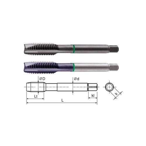 YG1-TCE565S - 1/2 - 13, H5 - Hss-Pm Combo Modi Spiral Point Tap Steam Oxide For Stainless Steel
