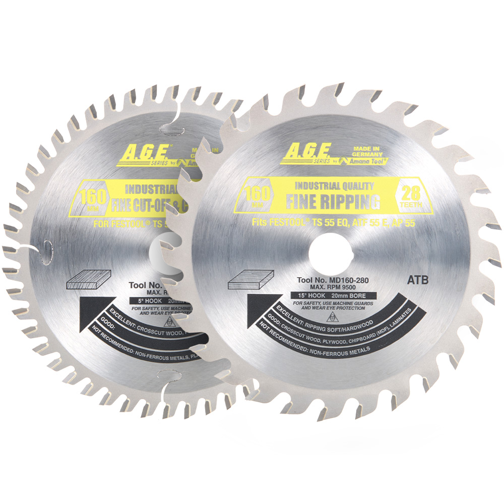 AGE MD160-001  2 PIECE FESTOOL BLADE PACK