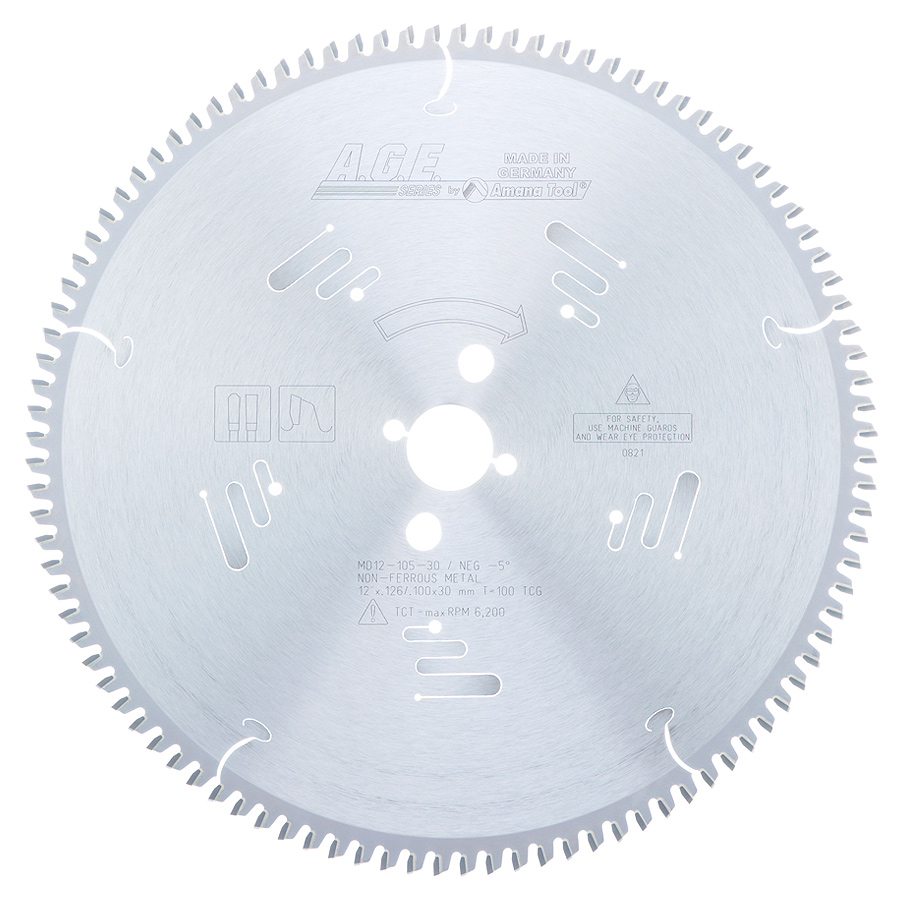AGE MD12-105-30 12" x 100T TCG Non-Ferrous Saw Blade 30mm Arbor