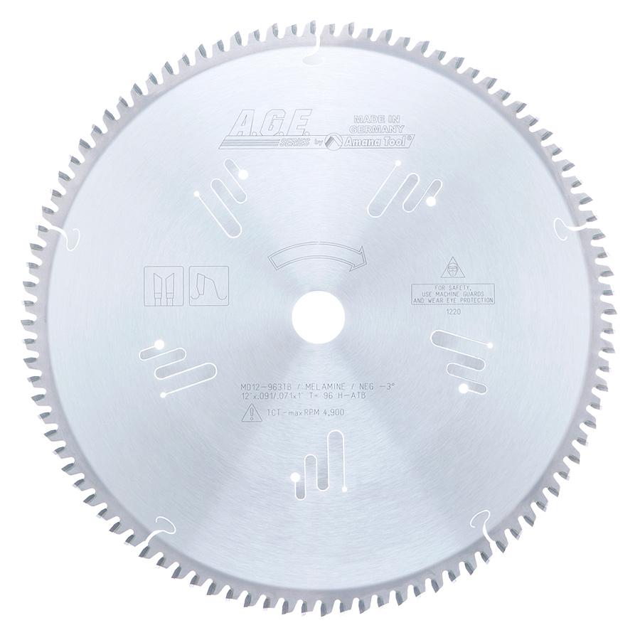 AGE MD12-963TB TKT THIN KERF MELAMINE 12"x96T