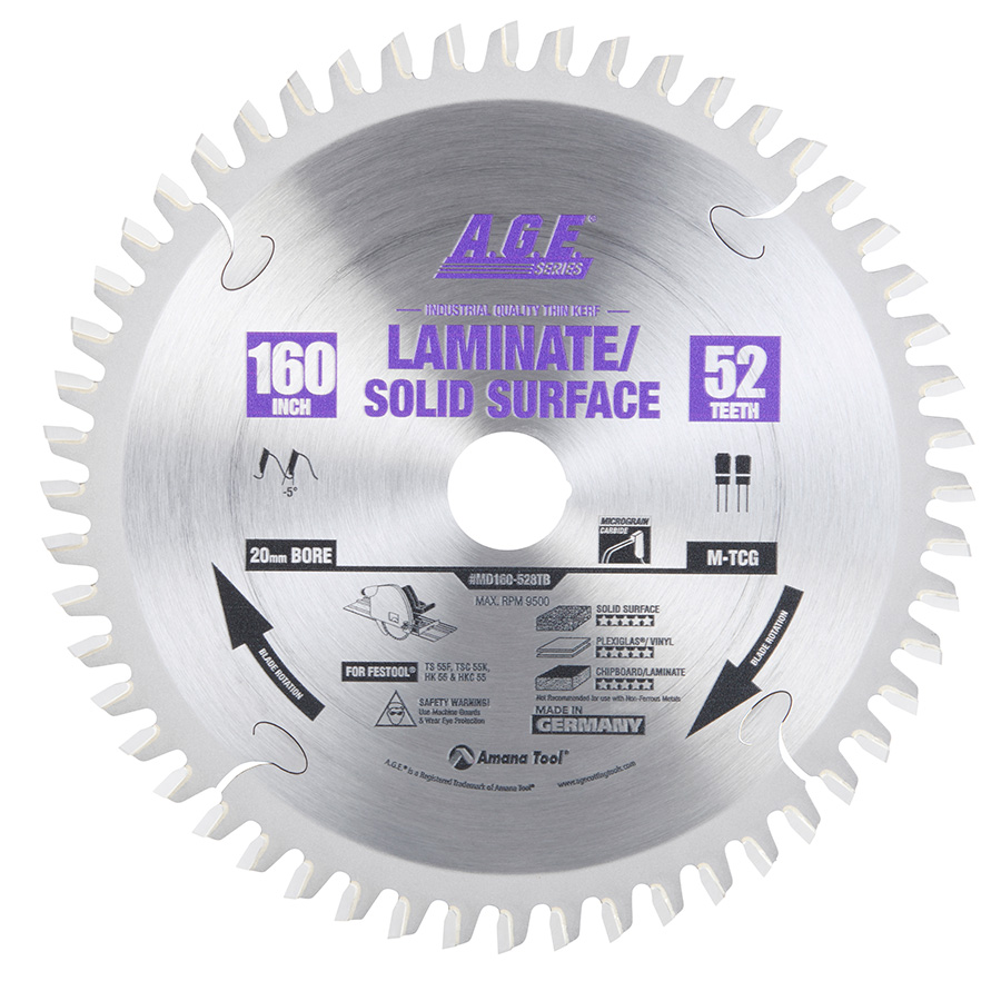 AGE MD160-528TB SOLID SURFACE 160x52T XFESTOOL