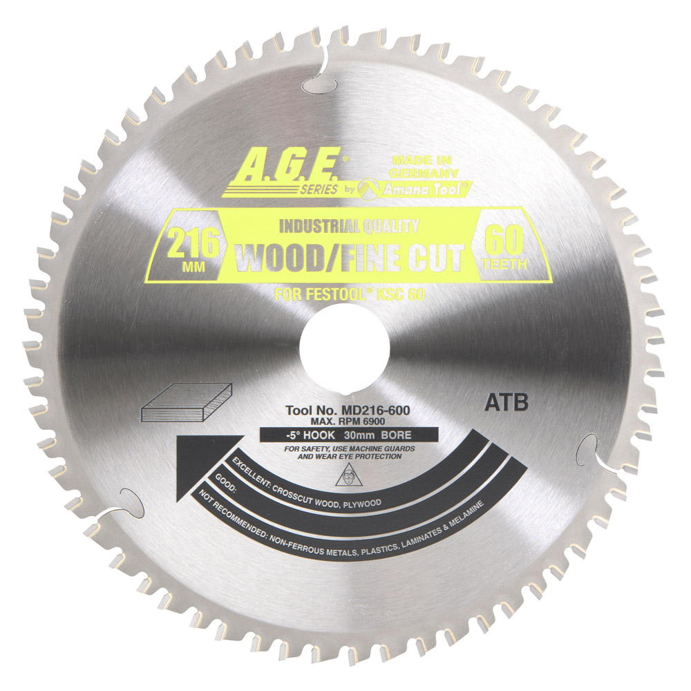 AGE MD216-600 WOOD FINE 216x60T X FESTOOL