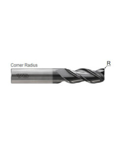 YG1-JAG97893 - 1/4(R.030) x 1/4 x 7/8 x 3 - Alu-Power Hpc 3 Flute Corner Radius 37 Degree Helix Coated End Mill