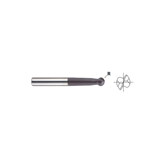 YG1-GM096008 - 1/8 x 1/4 x .100 x 1-1/4 x 3-1/4 - X-Power Pro 2 Flute Long Length Ball Nose Sphere Type