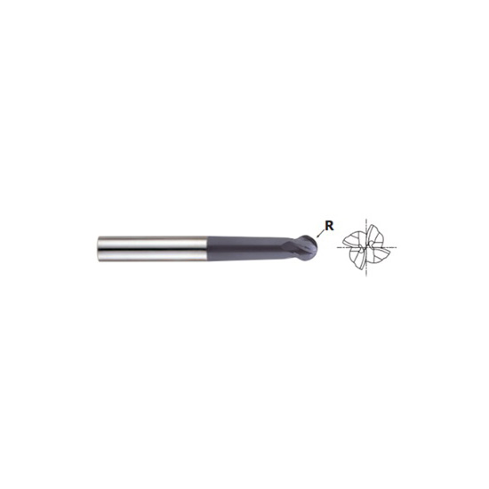 YG1-GM097008 - 1/8 x 1/4 x .100 x 1-1/4 x 3-1/4 - X-Power Pro 4 Flute Long Length Ball Nose Sphere Type