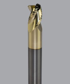 Onsrud AMC800397 Solid Carbide end mill 3FL 1/2 x 5/8 x 3 OAL 0.060 CR For ISO N Non-Ferrous, Aluminum, Brass, Bronze, Copper, 1/2 Shank, ZrN Coated