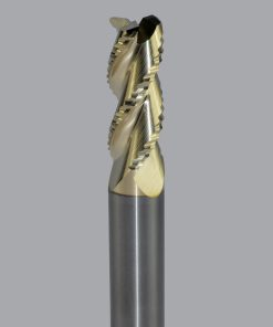 Onsrud AMC800401 Solid Carbide end mill 3FL 1/2 x 1-1/4 x 3 OAL 0.060 CR For ISO N Non-Ferrous, Aluminum, Brass, Bronze, Copper, 1/2 Shank, ZrN Coated