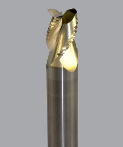 Onsrud AMC800407 Solid Carbide end mill 3FL 5/8 x 3/4 x 3 OAL 0.030 CR For ISO N Non-Ferrous, Aluminum, Brass, Bronze, Copper, 5/8 Shank, ZrN Coated