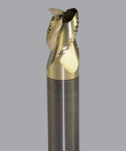 Onsrud AMC800409 Solid Carbide end mill 3FL 5/8 x 3/4 x 3 OAL 0.060 CR For ISO N Non-Ferrous, Aluminum, Brass, Bronze, Copper, 5/8 Shank, ZrN Coated