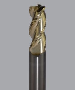Onsrud AMC800433 Solid Carbide end mill 3FL 3/4 x 1-3/4 x 4 OAL 0.030 CR For ISO N Non-Ferrous, Aluminum, Brass, Bronze, Copper, 3/4 Shank, ZrN Coated